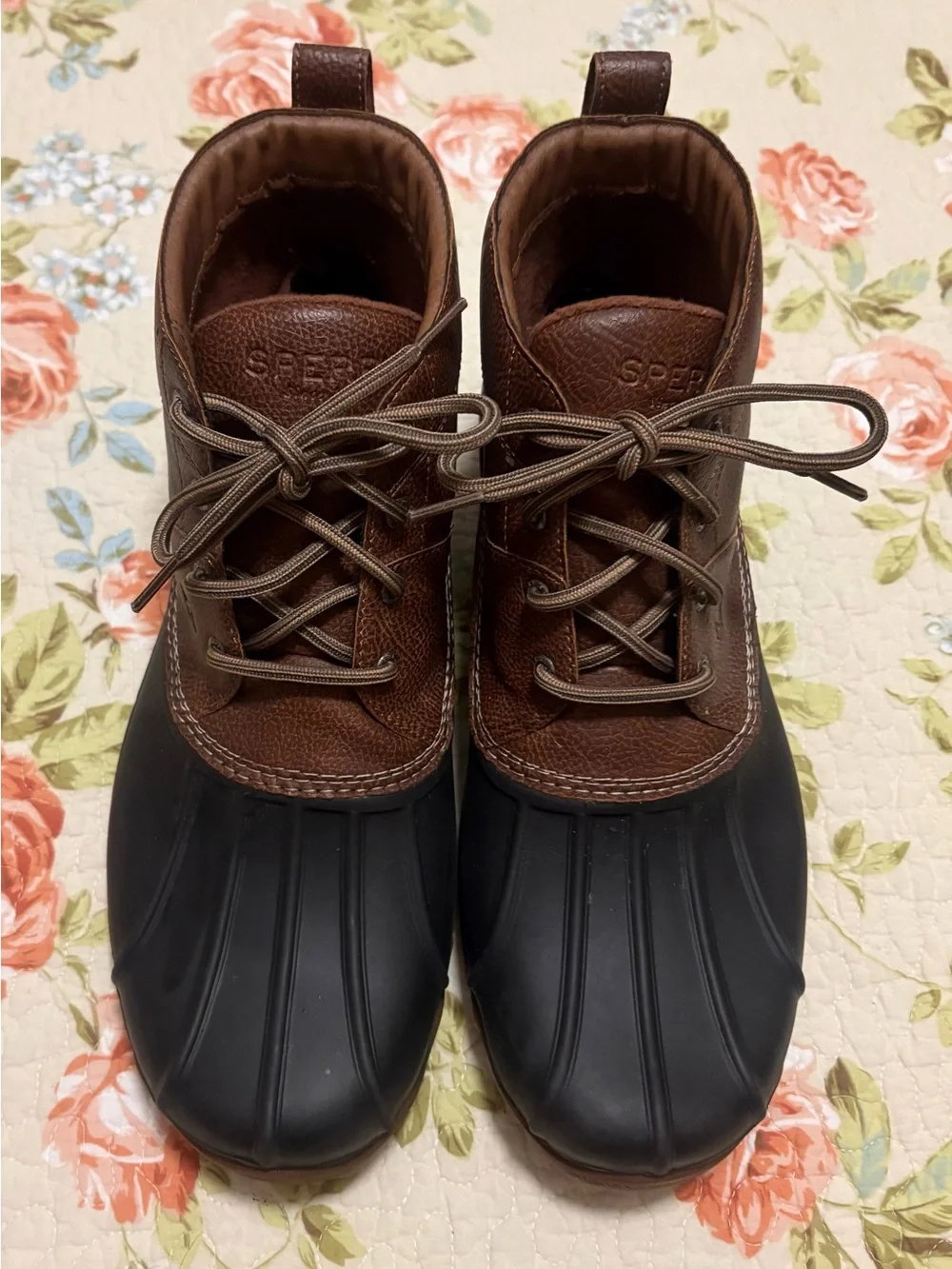 Sperry Top Sider Duck Boots Waterproof Brown Leather Men's Size 13